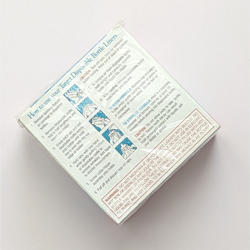Vintage Target 96 Count Disposable Sterilized Baby Bottle Liners 4oz USA 1996 - Picture 3 of 8